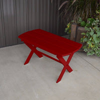A&L Furniture Amish-Made Pine Folding Coffee Table, Tractor Red
