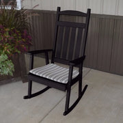A&L Furniture Pine Classic Porch Rocker, Black
