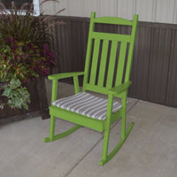 A&L Furniture Pine Classic Porch Rocker, Lime Green