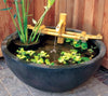 Aquascape® Adjustable Pouring Bamboo Fountain Spitter in small patio container water garden