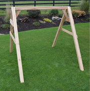 A&L Furniture Heavy Duty 4x4 Cedar A-Frame Swing Stand, Unfinished
