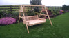 A&L Furniture A-Frame Swing Stand shown with Swing Bed, Unfinished