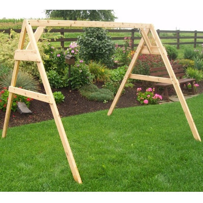 A&L Furniture A-Frame Swing Stand, Unfinished