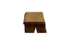 Side view of A&L Furniture Blue Mountain Series Rustic Live Edge Briar Patch Flower Pot Bench, Mushroom Stain