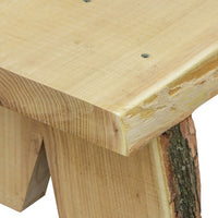 Closeup of A&L Furniture Blue Mountain Series Rustic Live Edge Briar Patch Flower Pot Bench