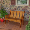 A&L Furniture Blue Mountain Series 4' Rustic Live Edge Timberland Garden Bench, Cedar Stain