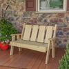 A&L Furniture Blue Mountain Series 4' Rustic Live Edge Timberland Garden Bench, Unfinished