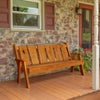 A&L Furniture Blue Mountain Series 6' Rustic Live Edge Timberland Garden Bench, Cedar Stain
