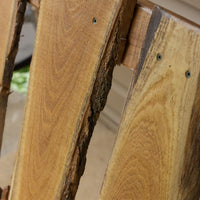 Detail view of A&L Furniture Blue Mountain Series Rustic Live Edge Timberland Chair Swing