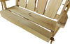 Closeup of A&L Furniture Blue Mountain Series 4' Rustic Live Edge Timberland Porch Swing, Unfinished