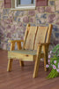 A&L Furniture Blue Mountain Series Rustic Live Edge Timberland Chair, Natural Stain