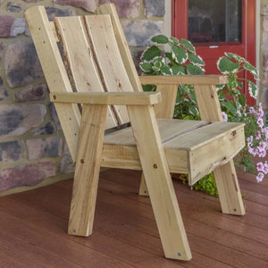 A&L Furniture Blue Mountain Series Rustic Live Edge Timberland Chair, Unfinished