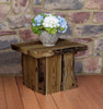 A&L Furniture Blue Mountain Series Rustic Live Edge Evening Grove Side Table, Mushroom Stain