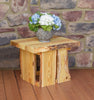 A&L Furniture Blue Mountain Series Rustic Live Edge Evening Grove Side Table, Natural Stain