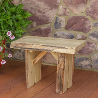 A&L Furniture Blue Mountain Series 2' Rustic Live Edge Wildwood Picnic Bench, Unfinished