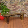 A&L Furniture Blue Mountain Series 5' Rustic Live Edge Wildwood Picnic Bench, Mushroom Stain