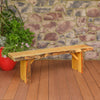 A&L Furniture Blue Mountain Series 5' Rustic Live Edge Wildwood Picnic Bench, Natural Stain
