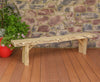A&L Furniture Blue Mountain Series 6' Rustic Live Edge Wildwood Picnic Bench, Unfinished