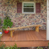 A&L Furniture Blue Mountain Series 8' Rustic Live Edge Wildwood Picnic Bench, Natural Stain