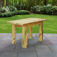 A&L Furniture Blue Mountain Series 4' Rustic Live Edge Autumnwood Picnic Table, Natural Stain