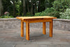 A&L Furniture Blue Mountain Series 5' Rustic Live Edge Autumnwood Picnic Table, Cedar Stain