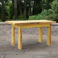 A&L Furniture Blue Mountain Series 5' Rustic Live Edge Autumnwood Picnic Table, Natural Stain