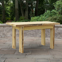 A&L Furniture Blue Mountain Series 5' Rustic Live Edge Autumnwood Picnic Table, Unfinished