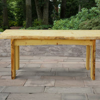 A&L Furniture Blue Mountain Series 6' Rustic Live Edge Autumnwood Picnic Table, Natural Stain