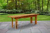 A&L Furniture Blue Mountain Series 8' Rustic Live Edge Autumnwood Picnic Table, Cedar Stain
