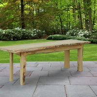 A&L Furniture Blue Mountain Series 8' Rustic Live Edge Autumnwood Picnic Table, Unfinished