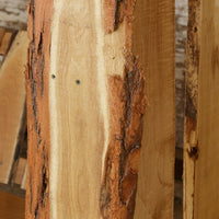 Closeup of A&L Furniture Blue Mountain Rustic Live Edge Appalachian Arbor with Timberland Swing
