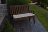 A&L Furniture Amish-Made Poly Traditional English Garden Bench, Tudor Brown
