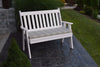 A&L Furniture Amish-Made Poly Traditional English Garden Bench, White