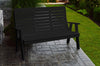 A&L Furniture Amish-Made Poly Winston Garden Bench, Black