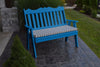 A&L Furniture Amish-Made Poly Royal English Garden Bench, Blue