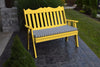 A&L Furniture Amish-Made Poly Royal English Garden Bench, Lemon Yellow