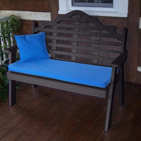 A&L Furniture Amish-Made Poly Marlboro Garden Bench, Black