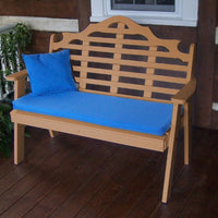 A&L Furniture Amish-Made Poly Marlboro Garden Bench, Cedar