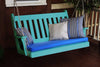 A&L Furniture Amish-Made Poly Traditional English Porch Swing, Aruba Blue