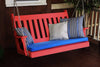 A&L Furniture Amish-Made Poly Traditional English Porch Swing, Bright Red