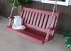 A&L Furniture Amish-Made Poly Traditional English Porch Swing, Cherrywood