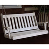 A&L Furniture Amish-Made Poly Traditional English Porch Swing, White
