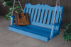 A&L Furniture Amish-Made Poly Royal English Porch Swing, Blue