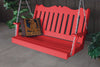 A&L Furniture Amish-Made Poly Royal English Porch Swing, Bright Red