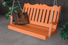 A&L Furniture Amish-Made Poly Royal English Porch Swing, Orange