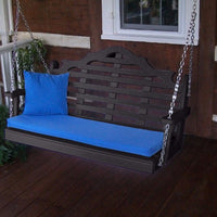 A&L Furniture Amish-Made Poly Marlboro Porch Swing, Black
