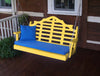 A&L Furniture Amish-Made Poly Marlboro Porch Swing, Lemon Yellow