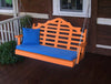 A&L Furniture Amish-Made Poly Marlboro Porch Swing, Orange