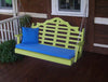 A&L Furniture Amish-Made Poly Marlboro Porch Swing, Tropical Lime