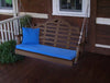 A&L Furniture Amish-Made Poly Marlboro Porch Swing, Tudor Brown